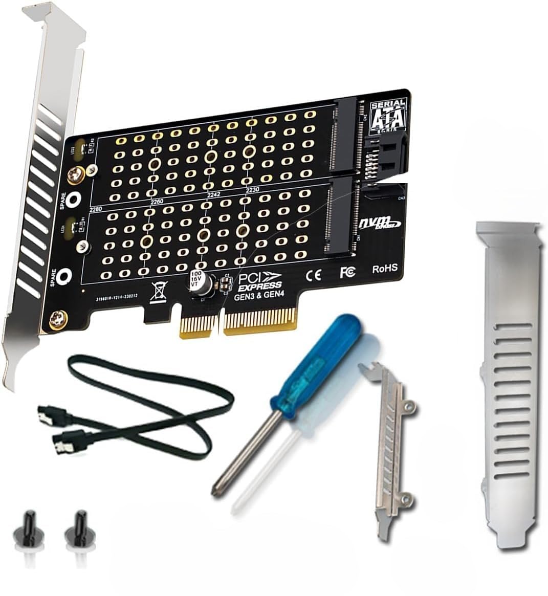 Amazon.co.jp: M.2 NVMe & SATA デュアル SSD PCIe 変換アダプター